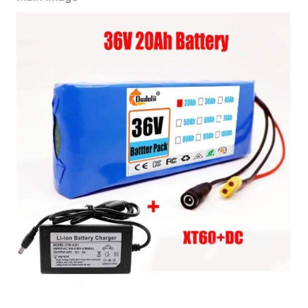 36V 10S1P 20000mah电动自行车踏板车18650锂离子可充电电池 组42