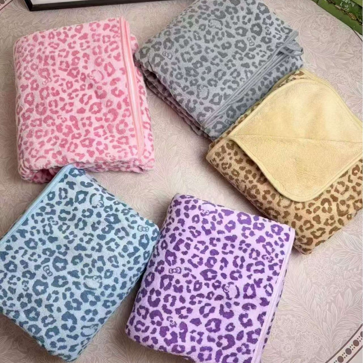 coral bath towel