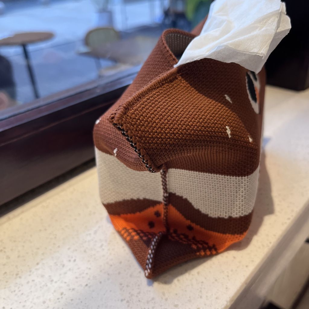 Light Luxury Knitted Tissue Bag, Large-Capacity Woven Bag, Car-Mounted Home Office Hanging Tissue Box, Knitted Bag Gift Bag