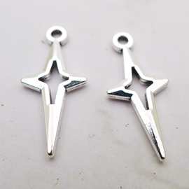 LY343  10*23mm合金 小号星星十字架古银挂件饰品300个/包0.8克