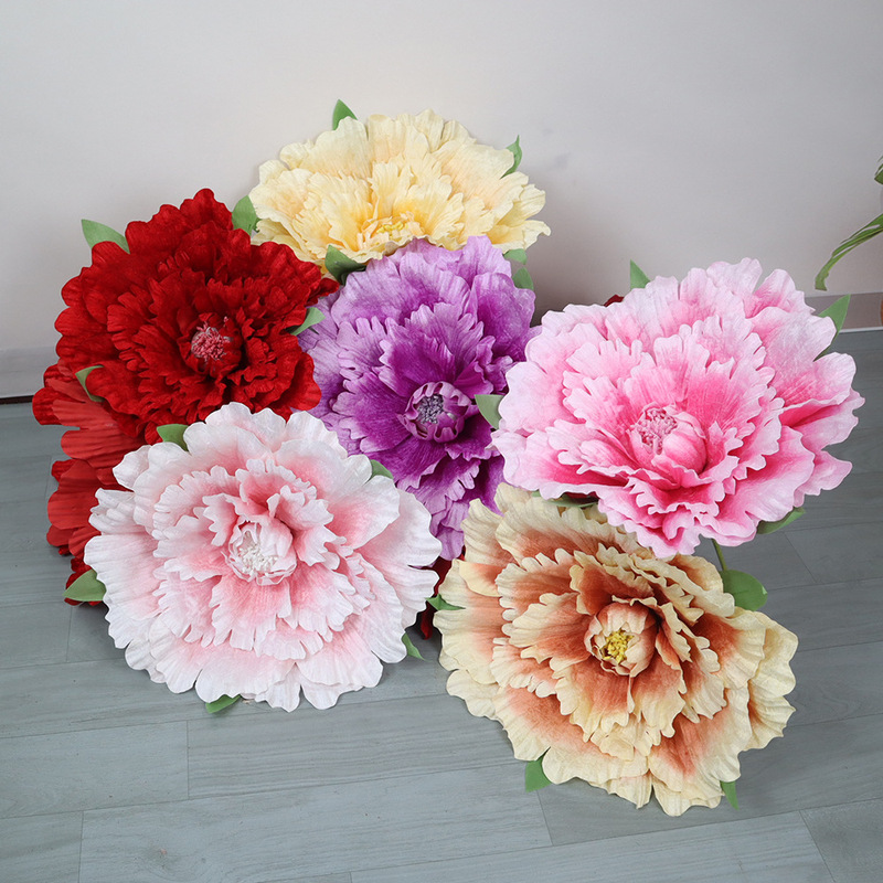 Giant flannel peony wedding decoration stage background layout large flower basket flower arrangement fake flowers wholesale