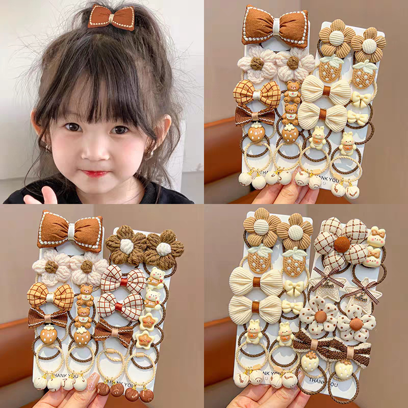 Cartoon harmless children's hair rope with pigtail