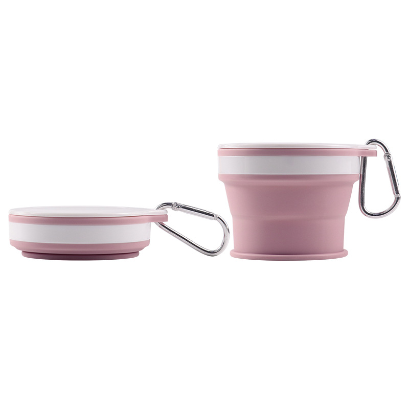 Nuevo producto de grado alimenticio silicona taza telescópica al aire libre taza de enjuague bucal plegable portátil mini taza de mano