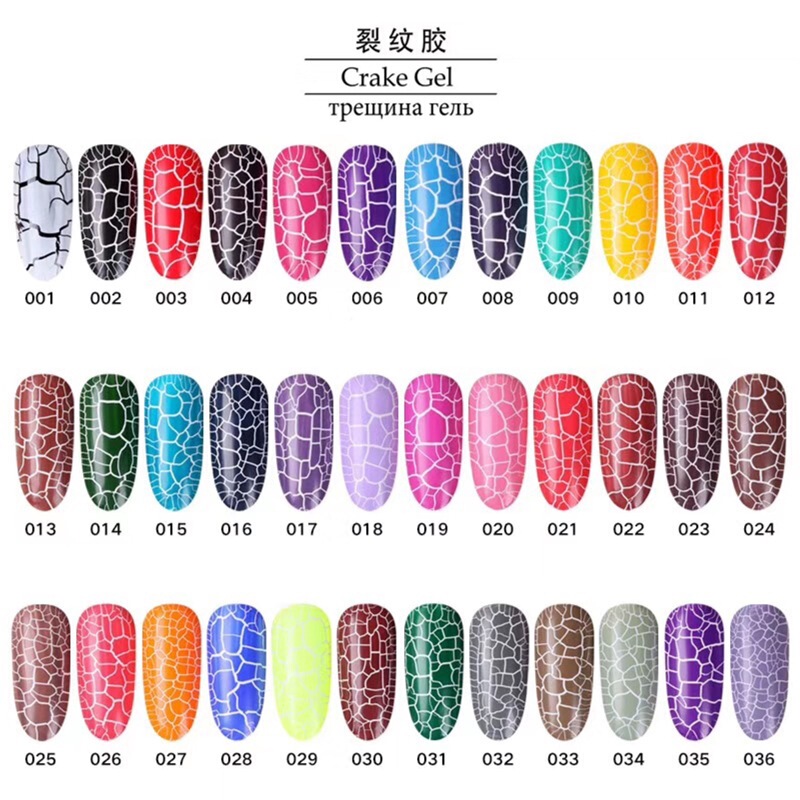 Nail Crackle Gel 2026 Trendy Turtle Crack Pattern Crackle Gel Marble Pattern Crackle Gel No-Bake Dry Crack Nail Polish Gel