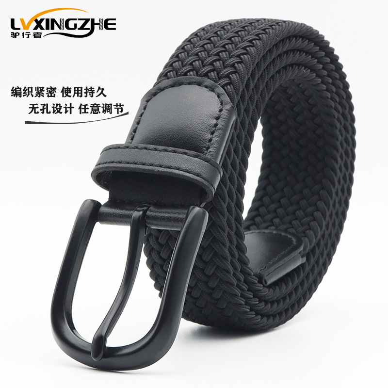 men's elastic woven belt for leisure