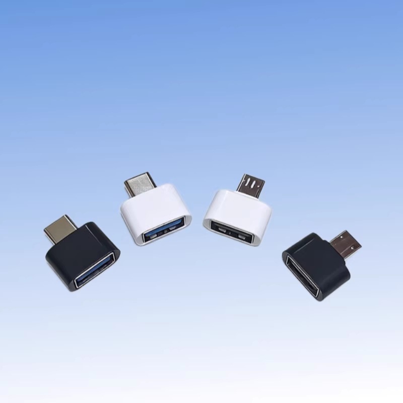 USB 2.0 to Type-C / USB to V8 adapter Android telefon uchun OTG konvertor