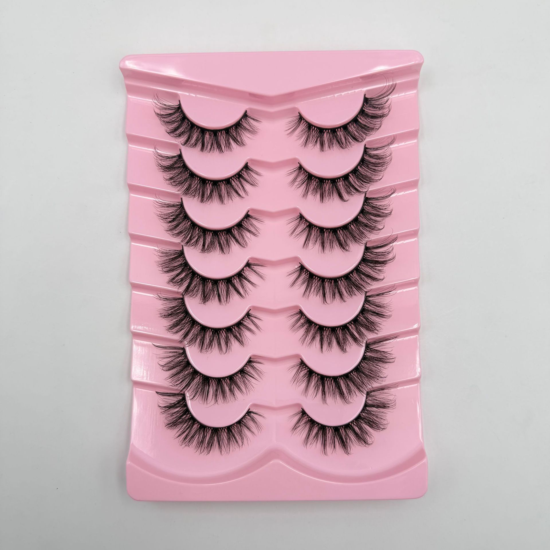 Explosiones transfronterizas de 7 pares de ojos de zorro, pestañas falsas, pestañas gruesas, pestañas de gato, pestañas falsas, pestañas alargadas, pestañas falsas