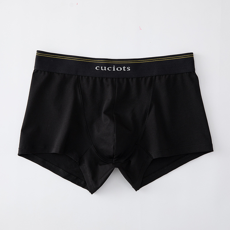 New Style Underwear Men's Cotton Men's Mid-Waist Boxers Modal Young Boys Sexy Solid Color Simple Boxers