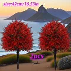 1pc跨境亚马逊仿真绿植地插柏树仿真尤加利盆景黄杨木薰衣草植物