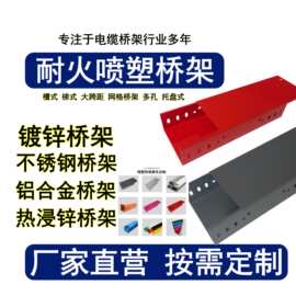定制防火喷塑桥架颜色规格齐全厂家定做镀锌电缆走线架防火桥架