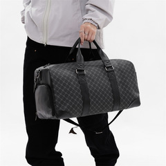 多功能耐磨手提新款旅行包大容量戶外防水健身包時尚格子單肩背包