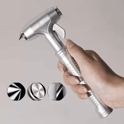 Car safety hammer, window Qəza çəkici - car-safety-hammer-alloy-head-silver