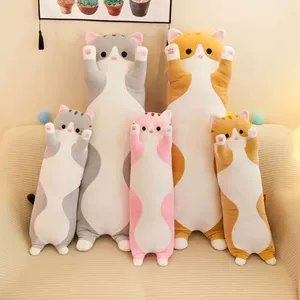 New long plush cat pillow toy, large cat sleeping doll, wholesale children's birthday gift