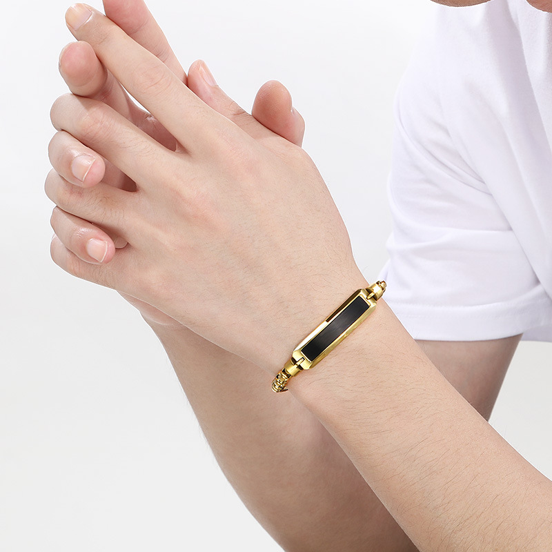 Geometric Pattern Retro Classic Style Geometric 304 Stainless Steel Plating Men's Bracelets Men's Chain Bracelets