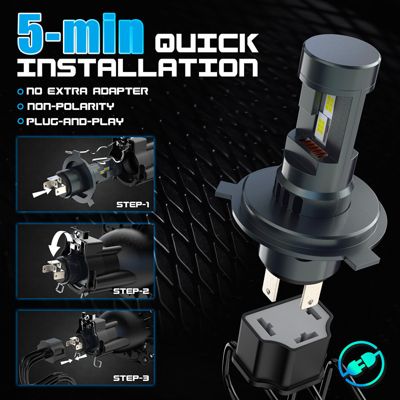 Nueva venta caliente S-Z2H4 enchufe directo de alta potencia delanteros de automóviles LED de alta intensidad de concentración de luz instalada sin destrucción