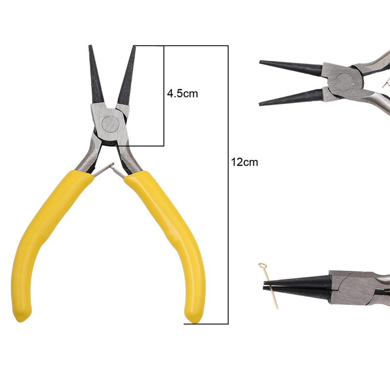 Yellow handle double round tong