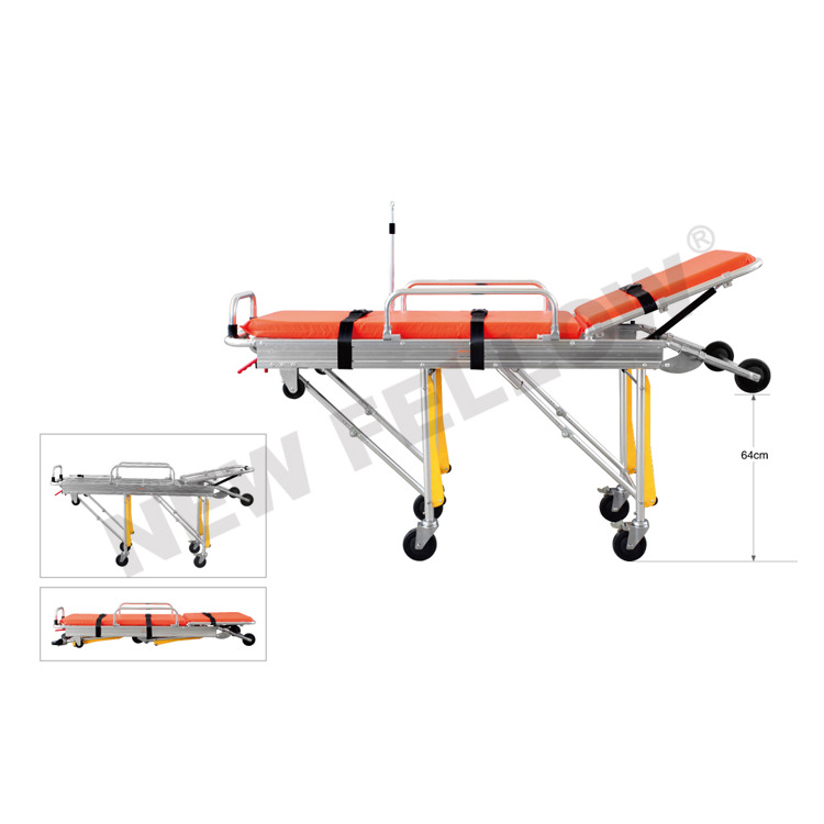 新菲乐NF-A2-1自动上救护车担架 铝合金担架车救护车担架NF-A2-1