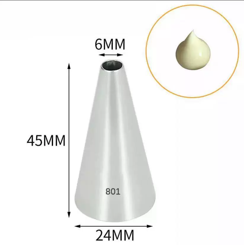 Cake Decorating Piping Nozzles Set, 304 Stainless Steel, Medium Rose Tips (Multiple Patterns)