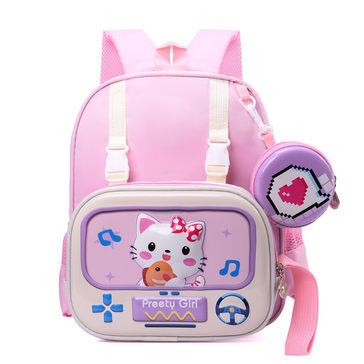 Mochila de animación de dibujos animados para bebés de jardín de infantes, mochila de niños ligera para niños y niñas de la escuela primaria