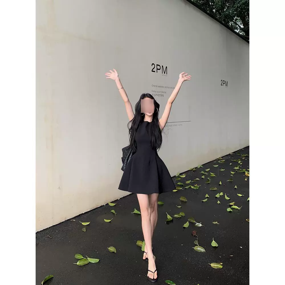 Белое платье для женщин в летнем французском стиле, миниатюрное, высококачественное, с завышенной талией, утягивающее, без рукавов, маленькая белая юбка, короткая юбка