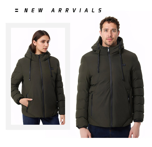 Cross-border intelligent heating cotton coats USB constant temperature electric heating couple's edition four zones nine zones fifteen zones factory wholesale