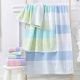 Fine color stripe cotton bath towel absorbent bath towel adult hotel gift wholesale half Terry half gauze beach towel