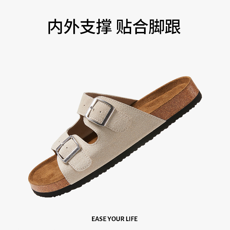 Puxi Birkenstock スリッパ レディース 夏 軽量 カジュアル 怠惰な 屋外 着用 通気性 滑り止め ワンストラップ サンダル 屋外用|undefined