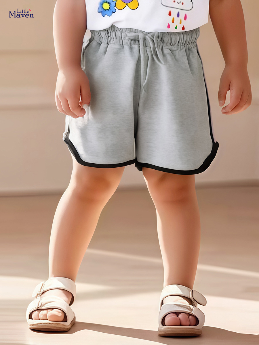 Procesamiento personalizado de pantalones cortos para niños transfronterizos fabricantes de ropa infantil de verano de punto lindo algodón pantalones para niños