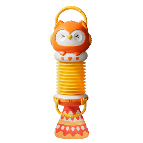 Owl accordion children's toy hanging baby music instrument educational early education 6 months and above 0-3 years old treasure