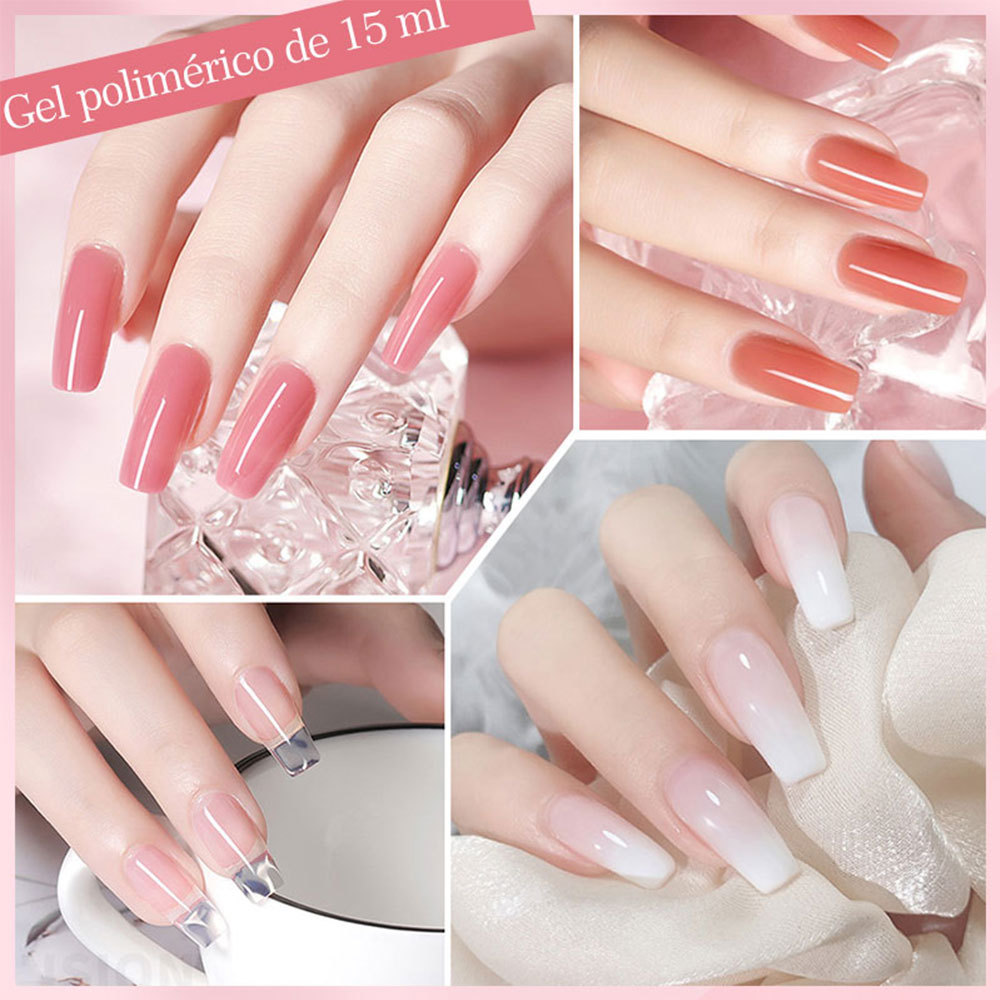 Nuevo conjunto de manicuras herramientas de manicuras pegamento de extensión de uñas lámpara UV cristal pegamento de extensión en stock