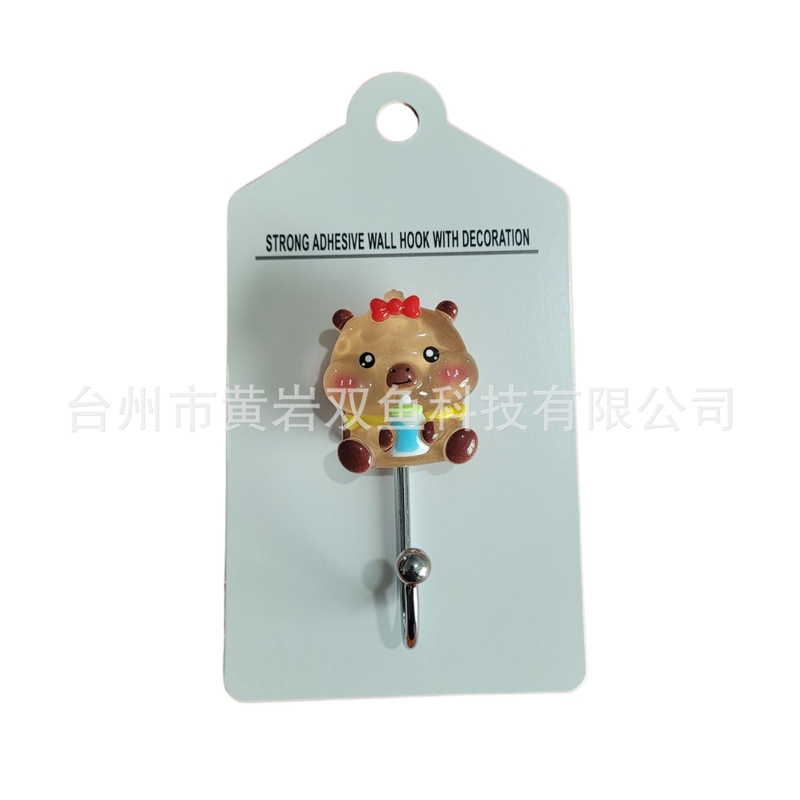 No-Drill Dopamine Hooks, Cartoon Wall Hooks, Traceless Adhesive Wall Hooks