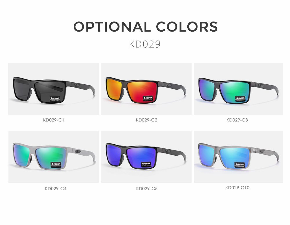 KDEAM neue quadratische rahmen brille männer fahren polarisierte sonnenbrille outdoor reise anti UV400 sonnenbrille KD029_voghion.com