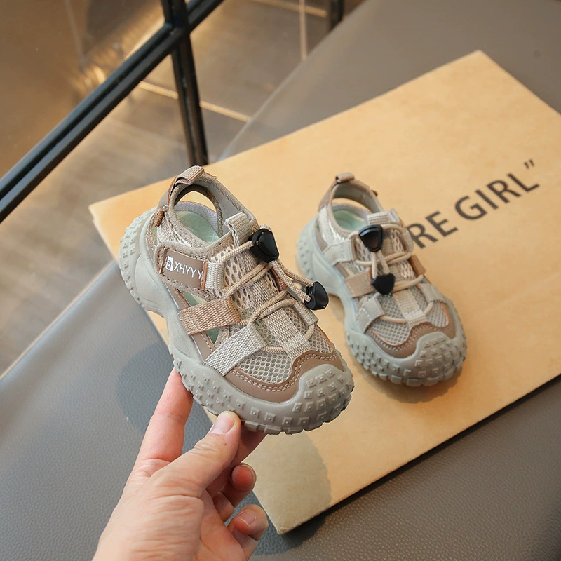 Детские сандалии для девочек 2025, новые летние спортивные туфли для девочек, летняя обувь для детей, большие детские сетчатые дышащие туфли с одинарной сеткой