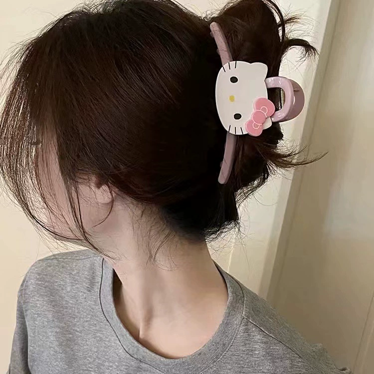 Пин-краб Hello Kitty, милый краб, акула, зажим для волос, новая коллекция, стиль высокого качества