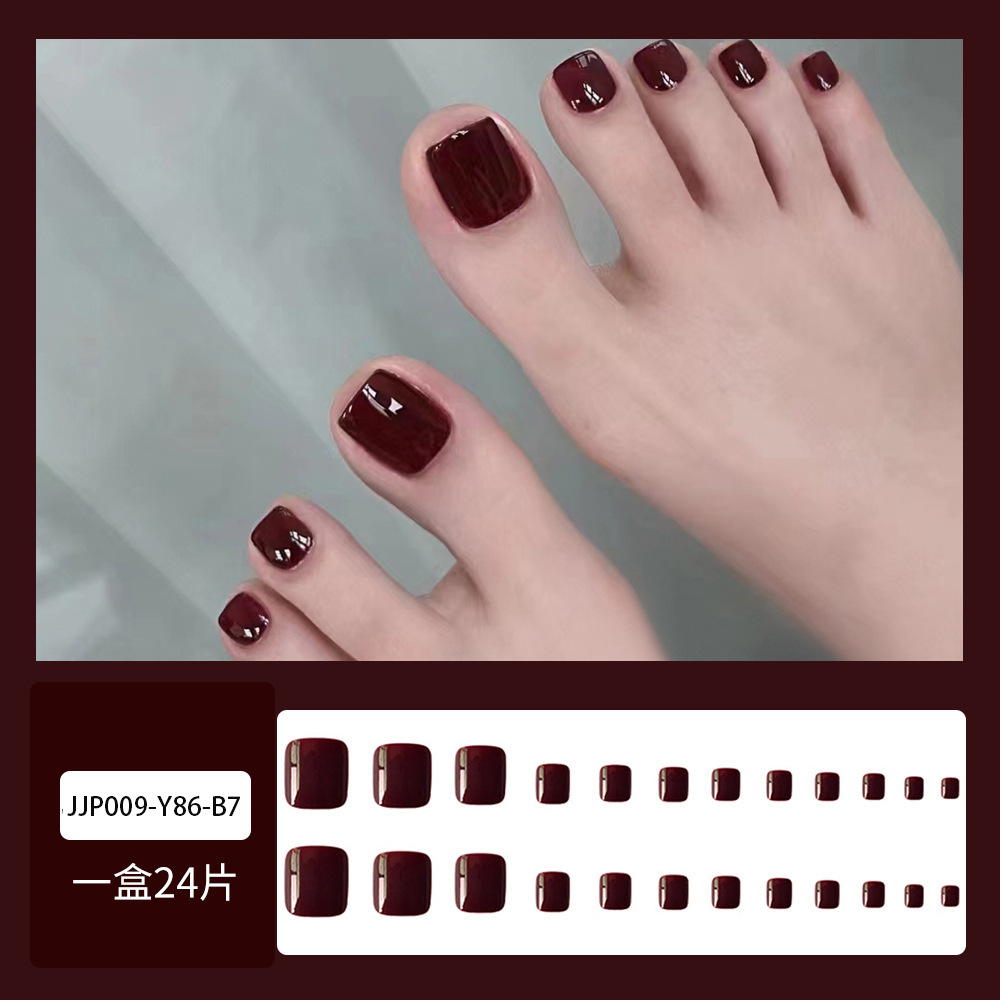 Simple puro quiero luz aceite pies uñas parche cerezas vino rojo pies desgaste uñas pieza de belleza producto terminado desmontable