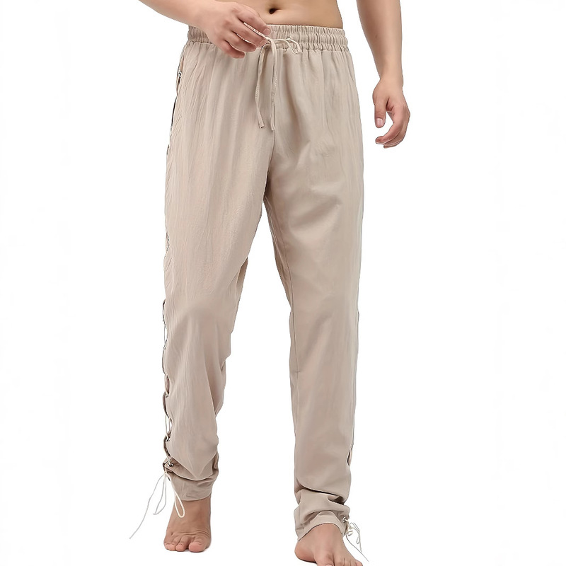 2025 New Men's Trousers Amazon Aliexpress European and American Casual Pants Breathable Disco Party Party Performance