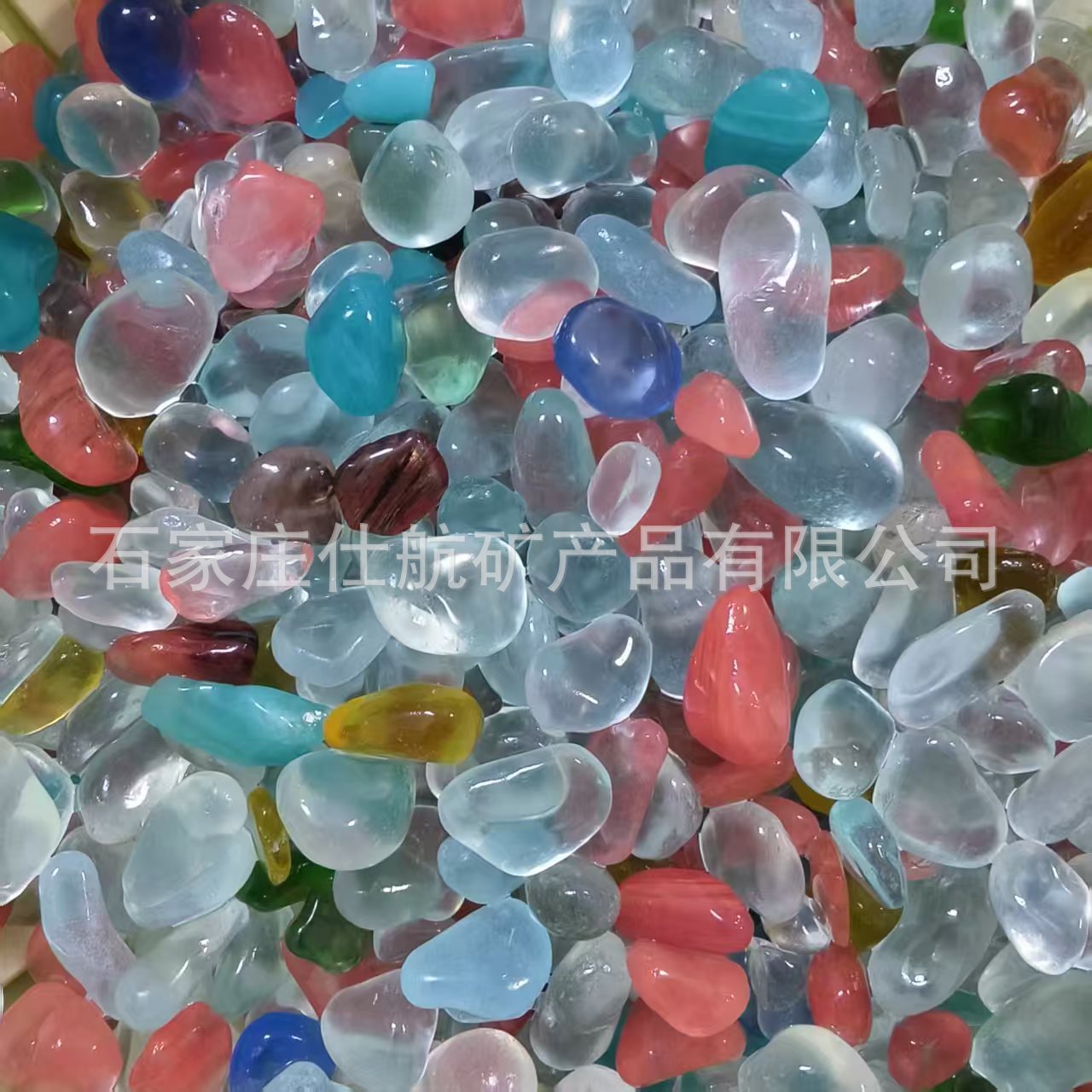 厂家批发磨砂玻璃石海玻璃卵石鱼缸造景儿童挖宝沙滩彩色海玻璃