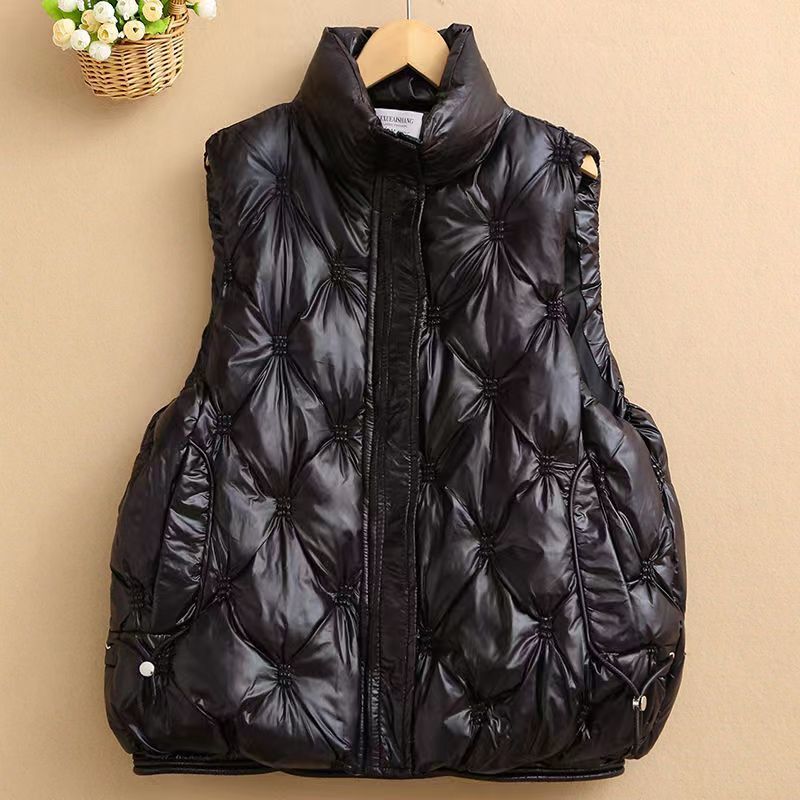 Simon Lena Down Cotton Vest Women's Autumn and Winter plus size New Loose Vest Korean Style Waistcoat