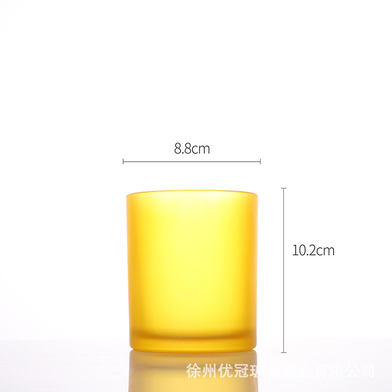 Aromaterapia colorido vela taza al por mayor helado redondo frasco de vidrio con tapa decoración del hogar candelabro adornos