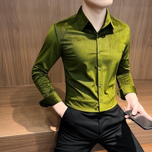 2025 New Long Sleeve Shirt Men's Fashion Design Sense All-match Handsome Fashionable Brand Men's Spring and Autumn Shirt Men's Wear