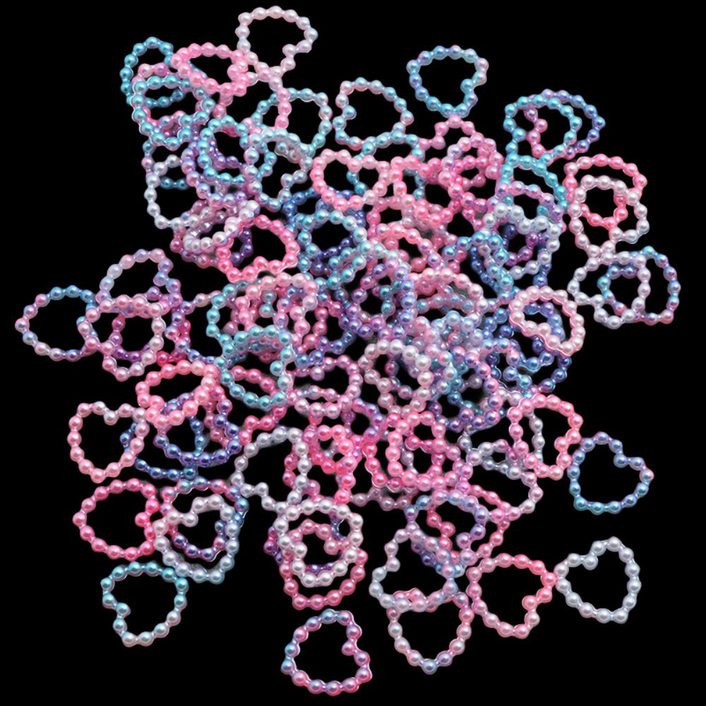 Transfronteriza Amazon sirena color amor patrón ABS imitación perla DIY hecho a mano accesorios para el cabello horquilla accesorios de la caja del teléfono