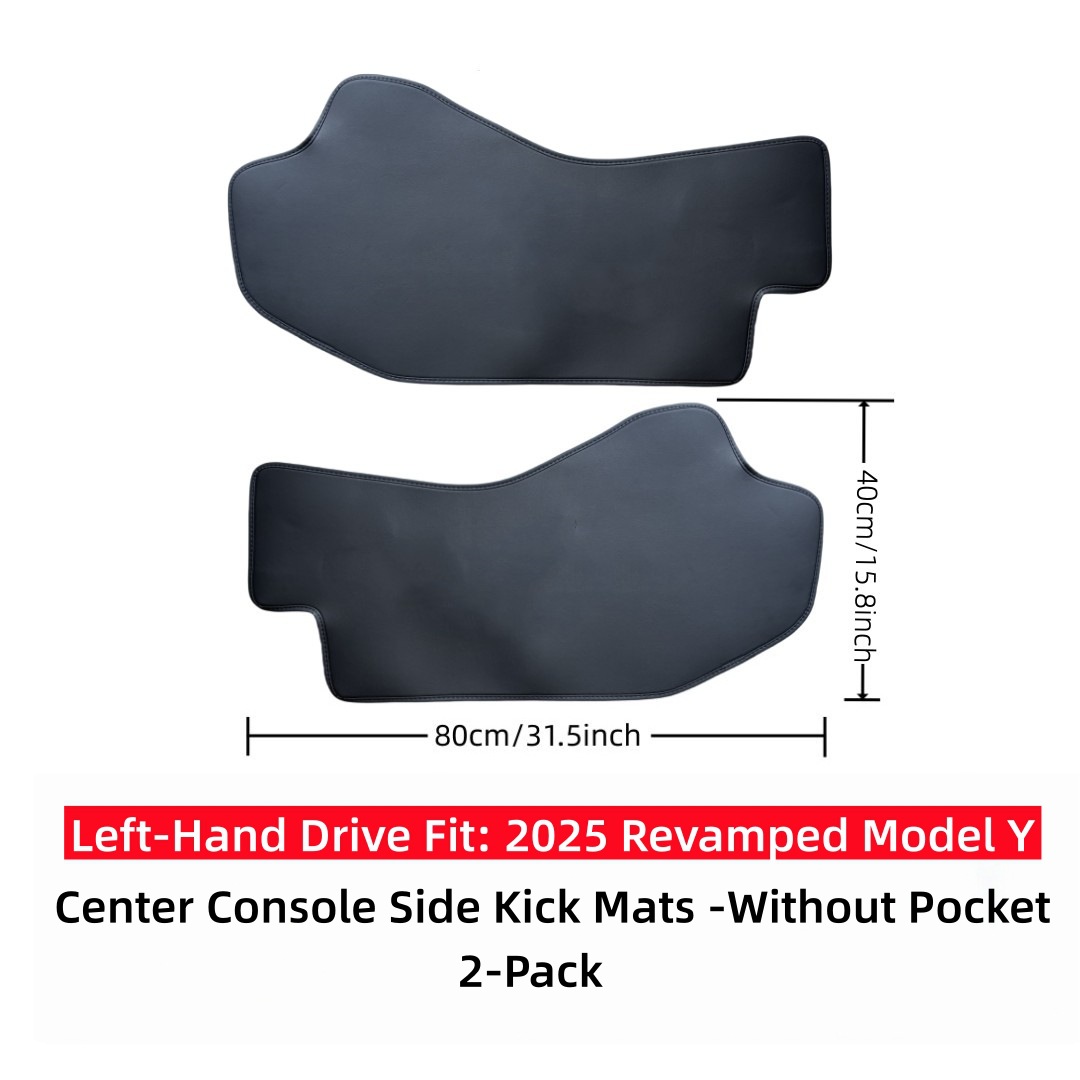Cross-border applicable updated version of Model Y center console side panels with full-coverage suede protection and anti-kick mats for Tesla interior