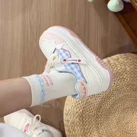 回力蓝粉甜妹板鞋女2025新款时尚百搭学生板鞋厚底韩版休闲鞋子女