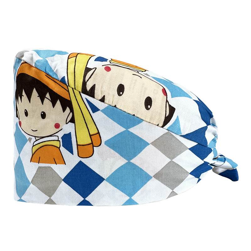 Gorro quirúrgico de algodón puro de las mujeres impreso ajustable calabaza tapa confinamiento quimioterapia a prueba de polvo puntera enfermera trabajo sombrero hombres