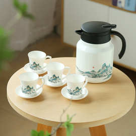 中式焖泡茶壶老白茶保温茶壶焖烧泡茶家用陶瓷内胆功夫茶具套礼盒