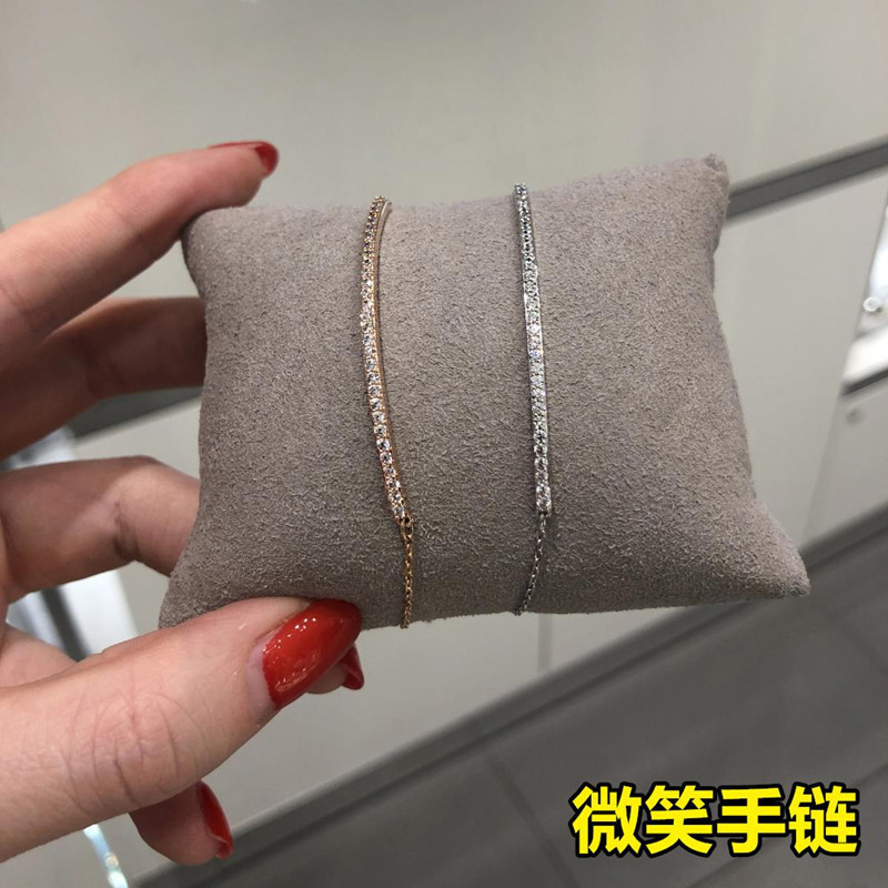 Shijia Original Template Only Smile Bracelet for Women with Swarovski Elements Crystal Simple Bangle Geometric Elements