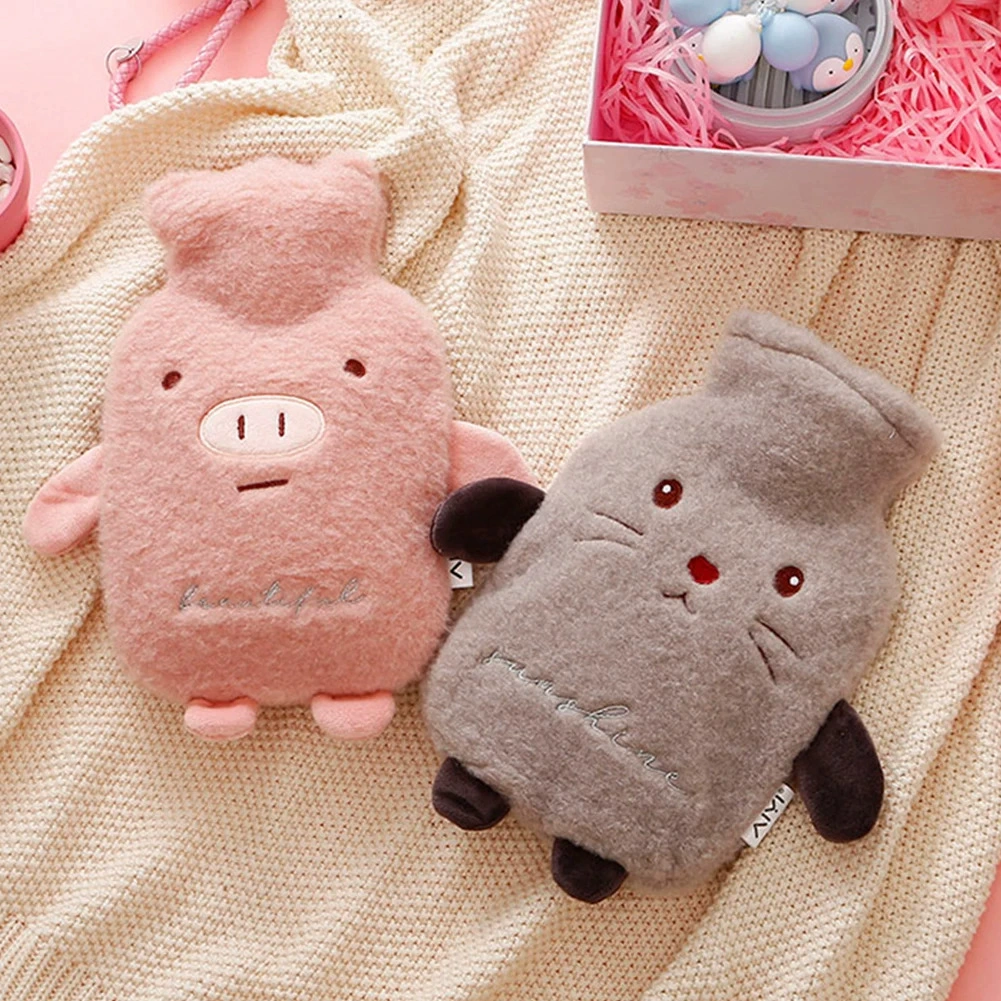 Плюшевые зимние водонагревательные мешки для взрослых и детей универсальные взрывозащищенные теплые ручные мешки мультфильм теплая вода на складе