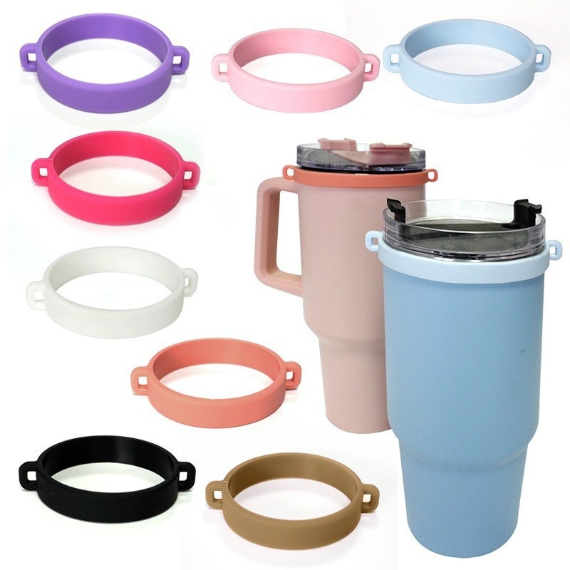 Cross-Border New Product Silicone Water Cup Ring, Silicone Strap Ring, Outdoor Portable Thermos Cup, Round Silicone Cup Ring