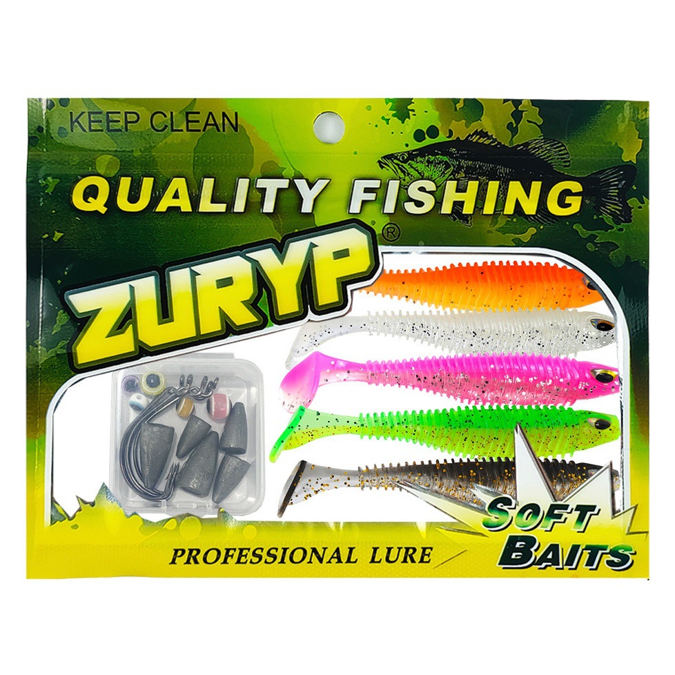 Luya popular cebo falso cebo suave traje Luya cebo falso Texas grupo de pesca transfronteriza caliente AliExpress Amazon Piel de camarón