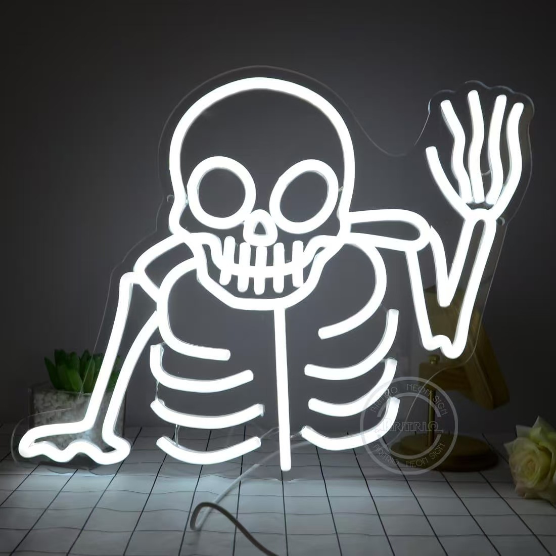 Luz de neón transfronteriza amazónica personalizada calabaza fantasma de Halloween luces decorativas happy Halloween atmósfera